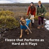 image:imageRuffwear Climate Changer Fleece Dog Jacket Sleeved Silhouette for Core Heat QuickDry Fleece FullLength Zip Front amp Back Leash Portals Reflective Trim Blue Jay MediumCedar Green