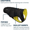 image:imageRuffwear Quinzee Dog Winter Jacket Insulated Packable Puffer Vest with Leash Portal Reflective Trim amp WeatherResistant Shell Adjustable Fit Coat Harness Compatible Obsidian Black MediumObsidian Black