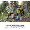 image:imageRuffwear Trail Runner Running Vest Performance Dog Running Harness with Hydration Flasks Reflective Trim amp Light Loop Lightweight BounceFree Running Dog Pack Lichen Green MediumBlue Pool