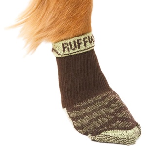 image:imageRuffwear Barkn Boot Dog Socks  4 Count Blue Pool 300 in 325 inEarth Brown
