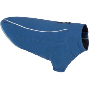 image:imageRuffwear Climate Changer Fleece Dog Jacket Sleeved Silhouette for Core Heat QuickDry Fleece FullLength Zip Front amp Back Leash Portals Reflective Trim Blue Jay MediumBlue Jay