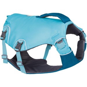 image:imageRuffwear Confluence Life Jacket for Dogs Comfortable and Adjustable Dog Life Vest with Reinforced Handles Leash Connection and Reflective Accents Tangelo Orange MediumBiolumin Blue