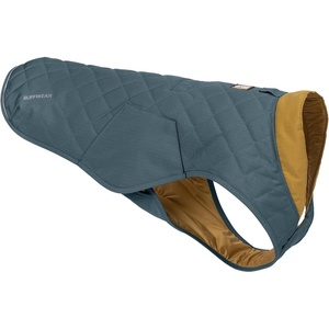 image:imageRuffwear Stumptown Quilted Dog Jacket Insulated WaterResistant Winter Coat with Reflective Trim amp Leash Portal Easy OnOff Buckles Durable ColdWeather Layer River Rock Green MediumOrion Blue