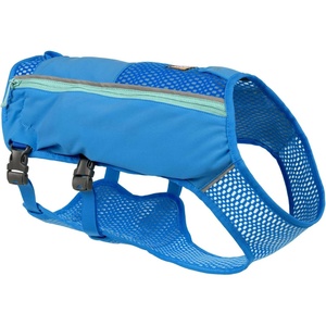 image:imageRuffwear Trail Runner Running Vest Performance Dog Running Harness with Hydration Flasks Reflective Trim amp Light Loop Lightweight BounceFree Running Dog Pack Lichen Green MediumBlue Pool